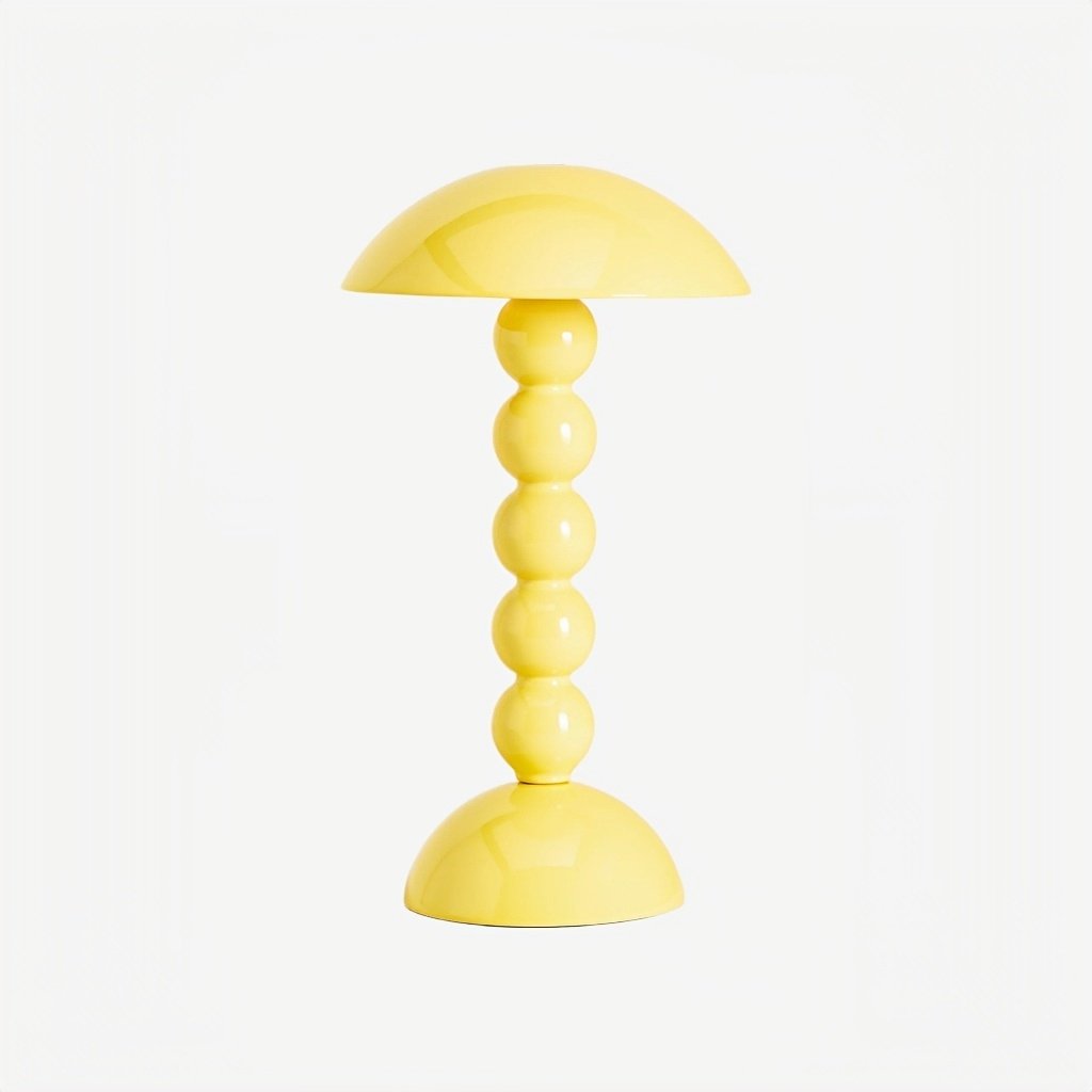 Lampe de table LED Modo – Base empilée en forme d'orbe Abat-jour en forme de champignon Parfaite pour le salon ou la chambre