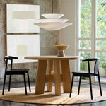 Load image into Gallery viewer, Solivara Pendant – Linen Pendant Light – Layered Shade
