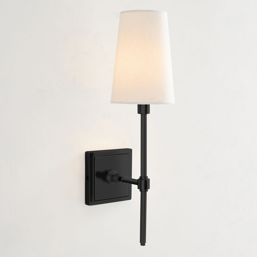 Derlina White Linen Shades Wall Lamp – Retro Metal Multi-Head Lighting Fixture