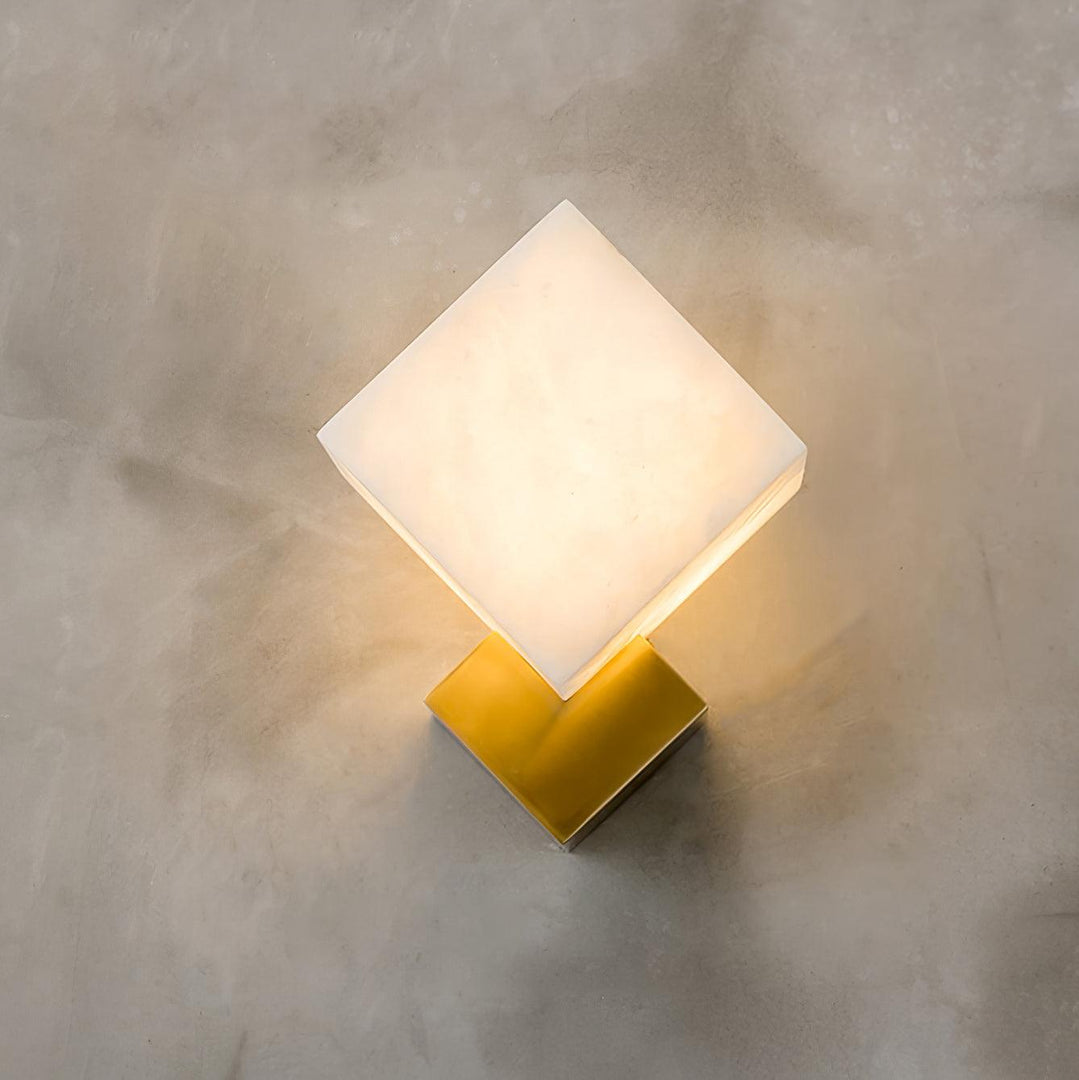 Block Alabaster Wandkerze