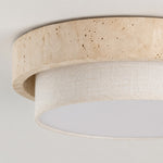 Bild in die Galerieansicht laden, Travertine Fabric Flush Mount Ceiling Light