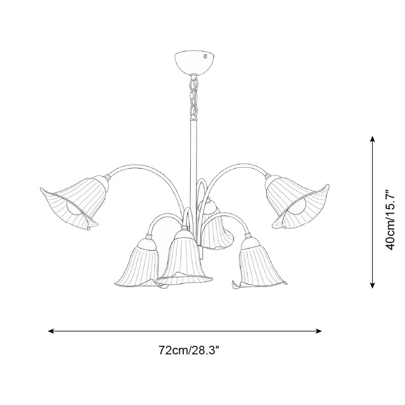 Lampadario a petali Vellina