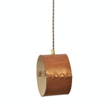 Cargar imagen en el visor de la Galería, Brown large leather cylinder pendant light