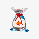 Load image into Gallery viewer, Style B rounded handmade glass goldfish ornament