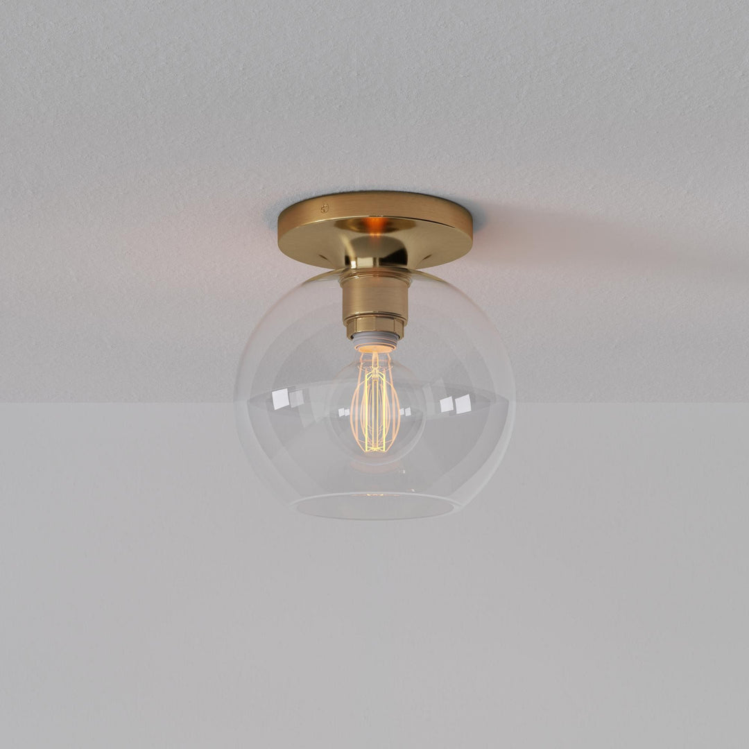 Selvion Modern Globe Pendant Light - Damp-Rated Bathroom Lighting - Luxe Glass Shade