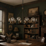 Carica l'immagine nella visualizzazione Galleria, American industrial chandelier room scene