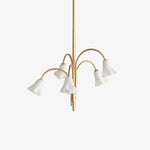 Load image into Gallery viewer, Bellina Modern Romantic Chandelier - Botanical Lily Design with Glass Flowers
