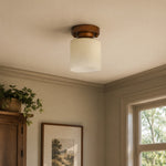 Cargar imagen en el visor de la Galería, Gradient Yellow Glass Metal Flush Mount Ceiling Light