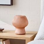 Load image into Gallery viewer, Novarise Ribbed Glass Table Lamp – Textured Glass Accent Lighting
