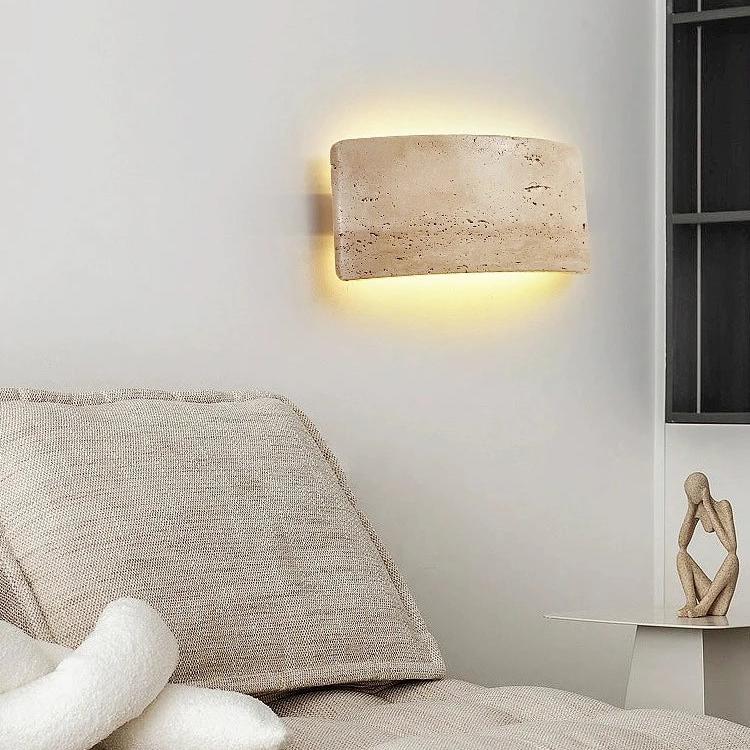 Luz de Pared Exterior Moderna de Travertino IP65 Impermeable