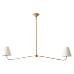 Load image into Gallery viewer, Fibura Metal Modern Linen Shade Linear Chandelier - Clean Lines
