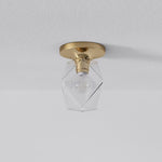 Load image into Gallery viewer, Talvior Sculptural Flush Mount Ceiling Light – Faceted Glass for Modern Interiors
