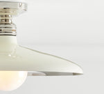 Load image into Gallery viewer, Forvara Farmhouse Metal Flush Mount Light - Black or White Ceiling Lamp
