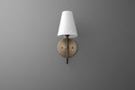 Load image into Gallery viewer, Curva Metal Collection Traditional Wall Light - Brass Finish with Shade
