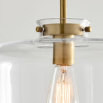 Load image into Gallery viewer, Sterling Minimalist Glass Pendant Collection - Vintage Brass Lighting Design
