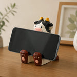 Bild in die Galerieansicht laden, Wooden animal phone stand scene view