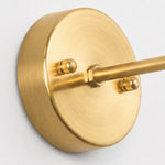 Carica l'immagine nella visualizzazione Galleria, Brushed brass circular wall plate and arm detail