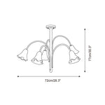 Load image into Gallery viewer, Bellina Modern Romantic Chandelier - Botanical Lily Design with Glass Flowers
