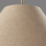 Load image into Gallery viewer, Lorvion Linen Drum Shade Flush Mount &amp; Pendant - Antique Brass Ceiling Light
