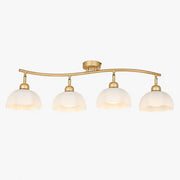 Gold 4-light linear ceiling light