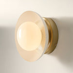 Load image into Gallery viewer, Elorina Sconce Wall Light - Textured Metal or Glass Shade
