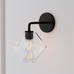Load image into Gallery viewer, Talvior Geometric Modern Bathroom Sconce - Faceted Shade Light in Luxe Finishes
