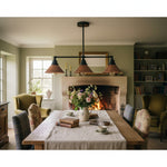Load image into Gallery viewer, Conique Metal Hand-Aged Copper Chandelier - 3 Light Industrial Pendant - Island Lighting
