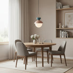 Afbeelding laden in galerijweergave, Frovela Noordse Macaroon Hanglamp met Bolvormig Ontwerp – Aluminium Verlichting voor Slaapkamer of Woonkamer