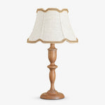 Cargar imagen en el visor de la Galería, Vintage Fabric Table Lamp with Scalloped Shade