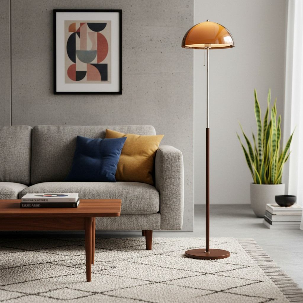 Nowoczesna lampa podłogowa Afterglow – stojące światło o czystych liniach do sypialni