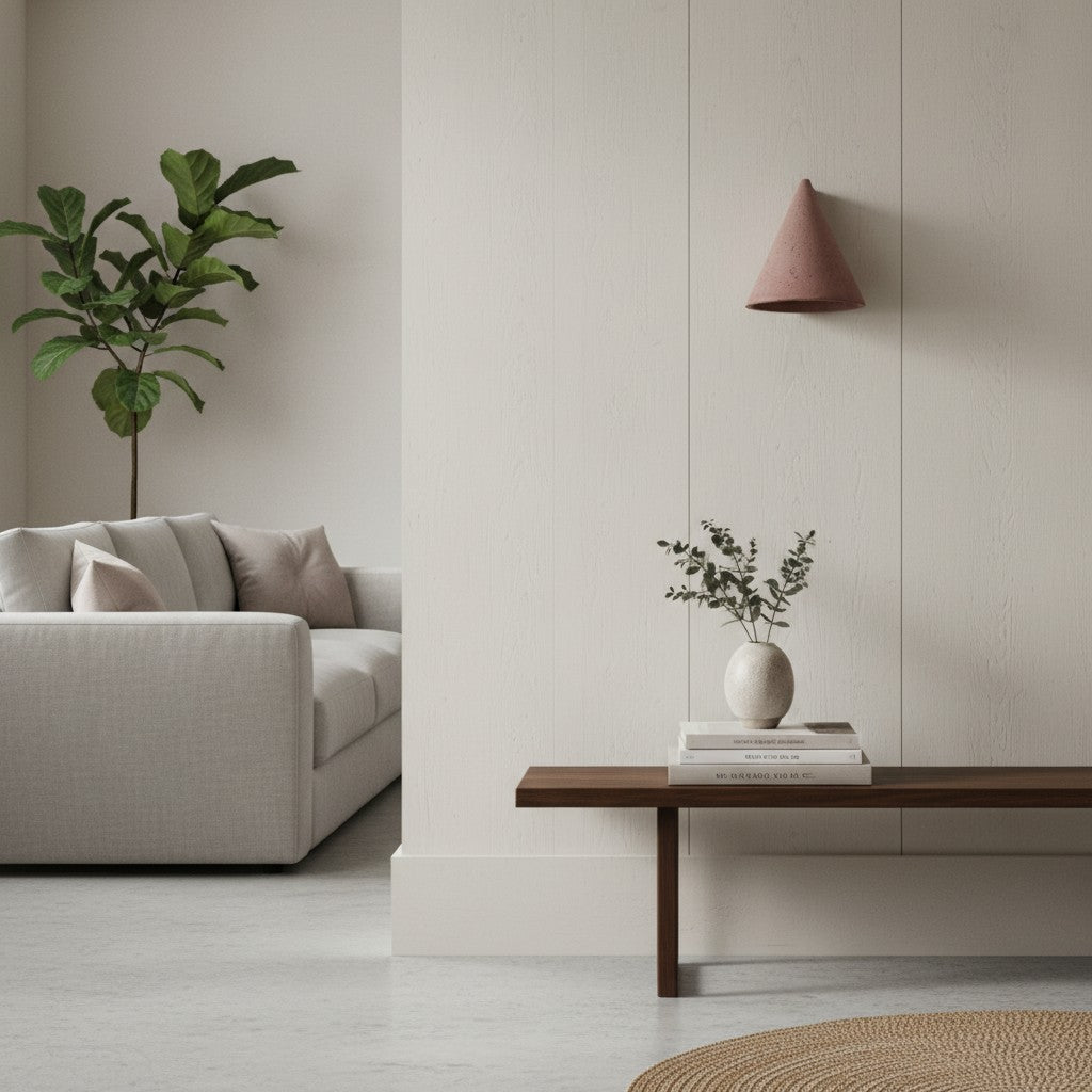 Lampada da parete in cemento conico Concrellia – Applique artistica moderna per camera da letto