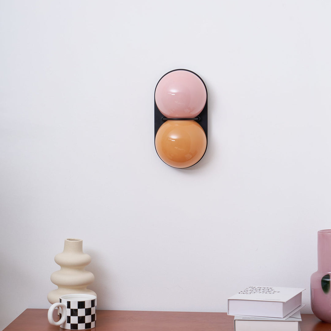 Twinwave Wandleuchte – Doppel-Glaskugel-Wandleuchte für Wohnzimmer und Schlafzimmer