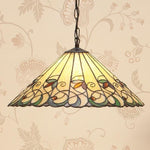 Load image into Gallery viewer, TF Jamelia Vintage Floral Stained Glass Dome Pendant Light for Dining Rooms