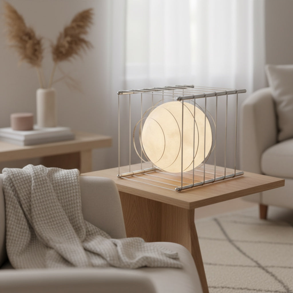 Afterglow Serie Maan Kubus Geometrische Bol Tafellamp - Moderne Stijl Slaapkamerdecoratie