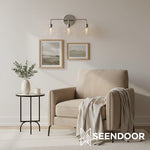 Load image into Gallery viewer, Merin Metal &amp; Glass Sculptural Wall Sconce for Vanity &amp; Bathroom
