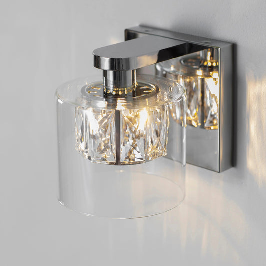 Lámpara de Pared de Metal Esculpido Glomara – Iluminación Ambiental Transicional para Dormitorios y Entradas