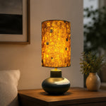 Load image into Gallery viewer, Handcrafted Speckled Fabric Shade Ceramic Table Lamp