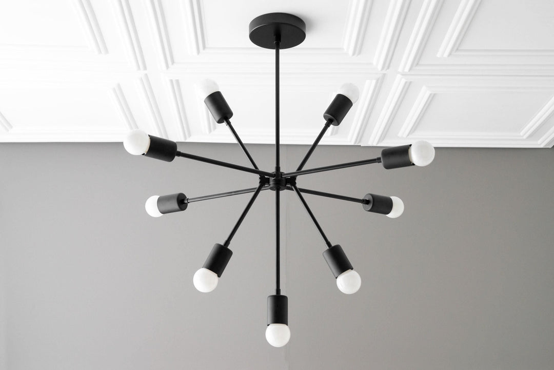 Mobilux Line Modern Chandelier - Mid Century Ceiling Light Fixture