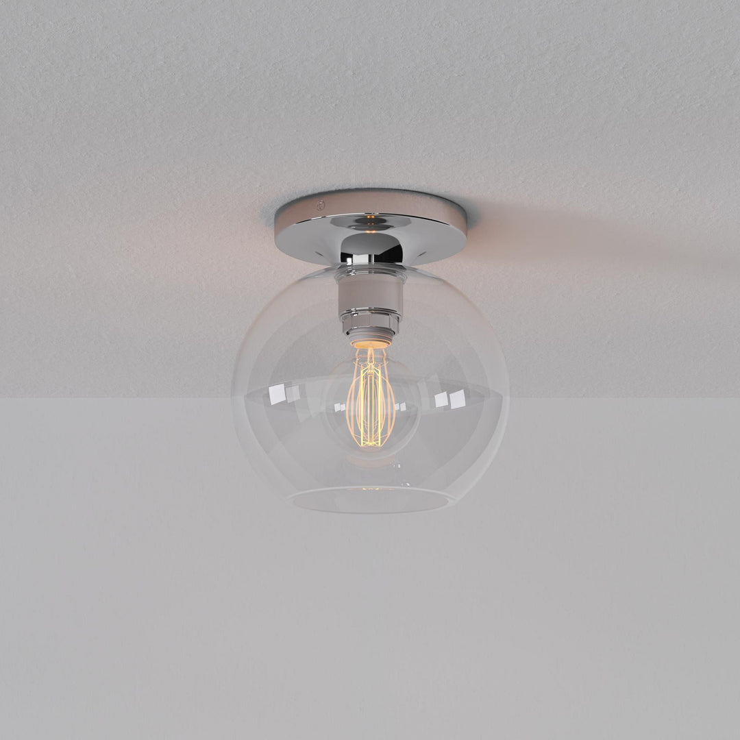 Selvion Modern Globe Pendant Light - Damp-Rated Bathroom Lighting - Luxe Glass Shade