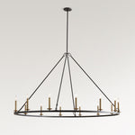 Load image into Gallery viewer, Rowan Modern Wagon Wheel Round Chandelier - Industrial Farmhouse Iron Lighting Fixture
