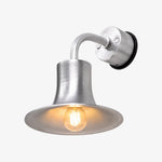 Cargar imagen en el visor de la Galería, Silver aluminum wall sconce with warm bulb glow