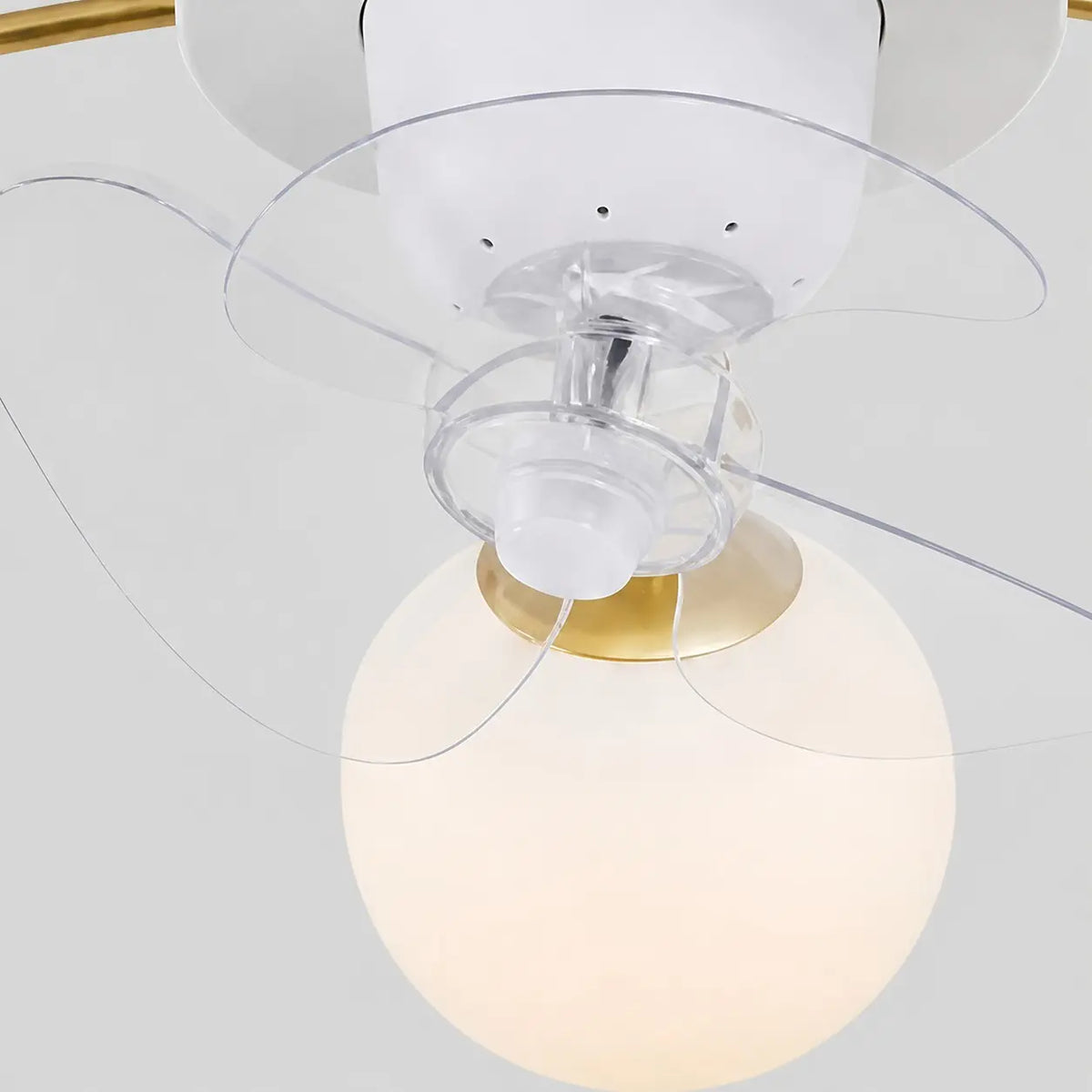 Close-up of clear fan blades