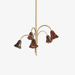Load image into Gallery viewer, Bellina Modern Romantic Chandelier - Botanical Lily Design with Glass Flowers
