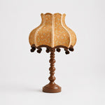 Cargar imagen en el visor de la Galería, Vintage warm coffee floral fabric table lamp on white background