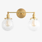 Load image into Gallery viewer, Lumio Globe Glass Globe Vanity Light - Modern Two Light Bathroom Sconce
