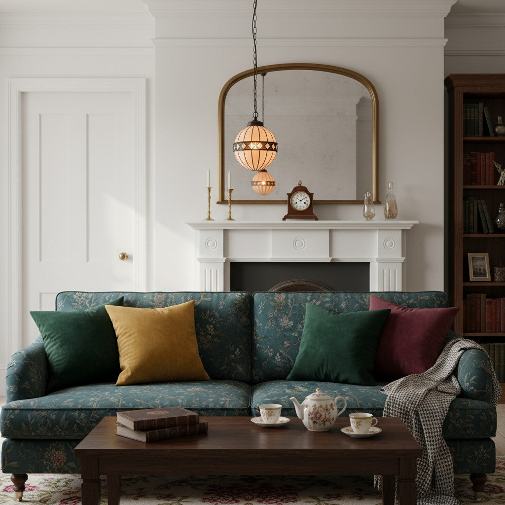 TF Fargo Tiffany-stijl Globe-hanglamp – met de hand vervaardigde kunstglazen bolverlichting voor keukeneiland