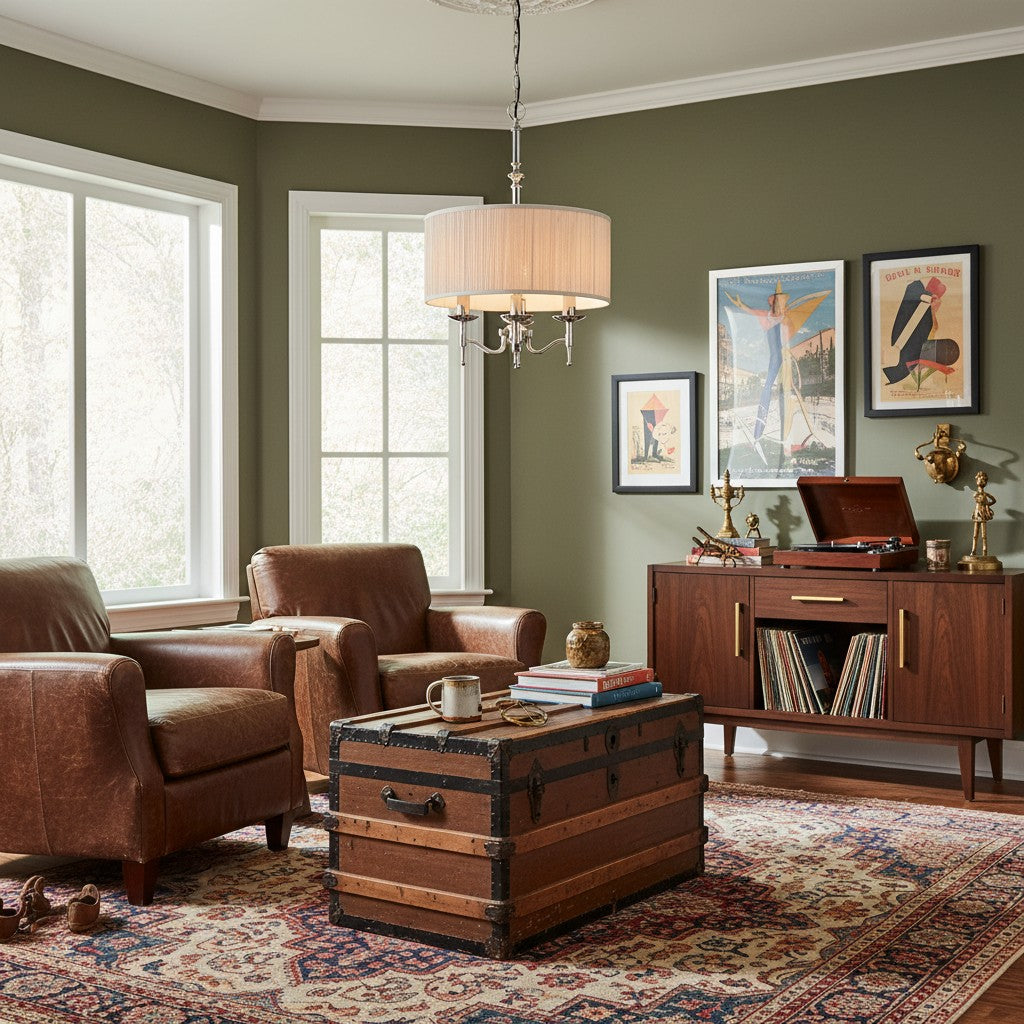 Tela 3-Light Pendant Lamp - Elegant Multi Arm Hanging Light for Living & Dining Spaces