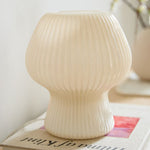 Load image into Gallery viewer, Novarise Ribbed Glass Table Lamp – Textured Glass Accent Lighting
