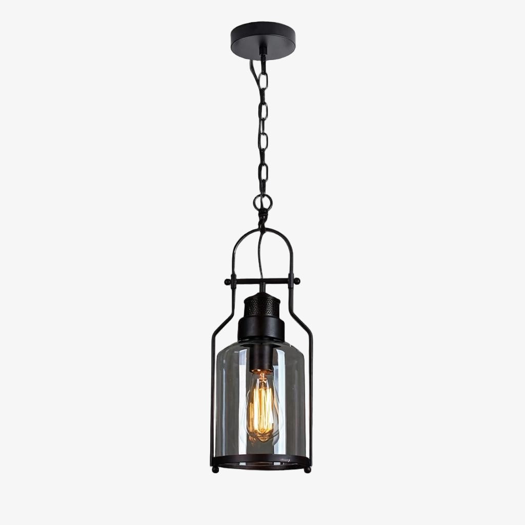 Lirra Vintage IJzeren Glazen Hanglamp - Industriële Stijl Plafondlamp voor Bars en Huizen U20