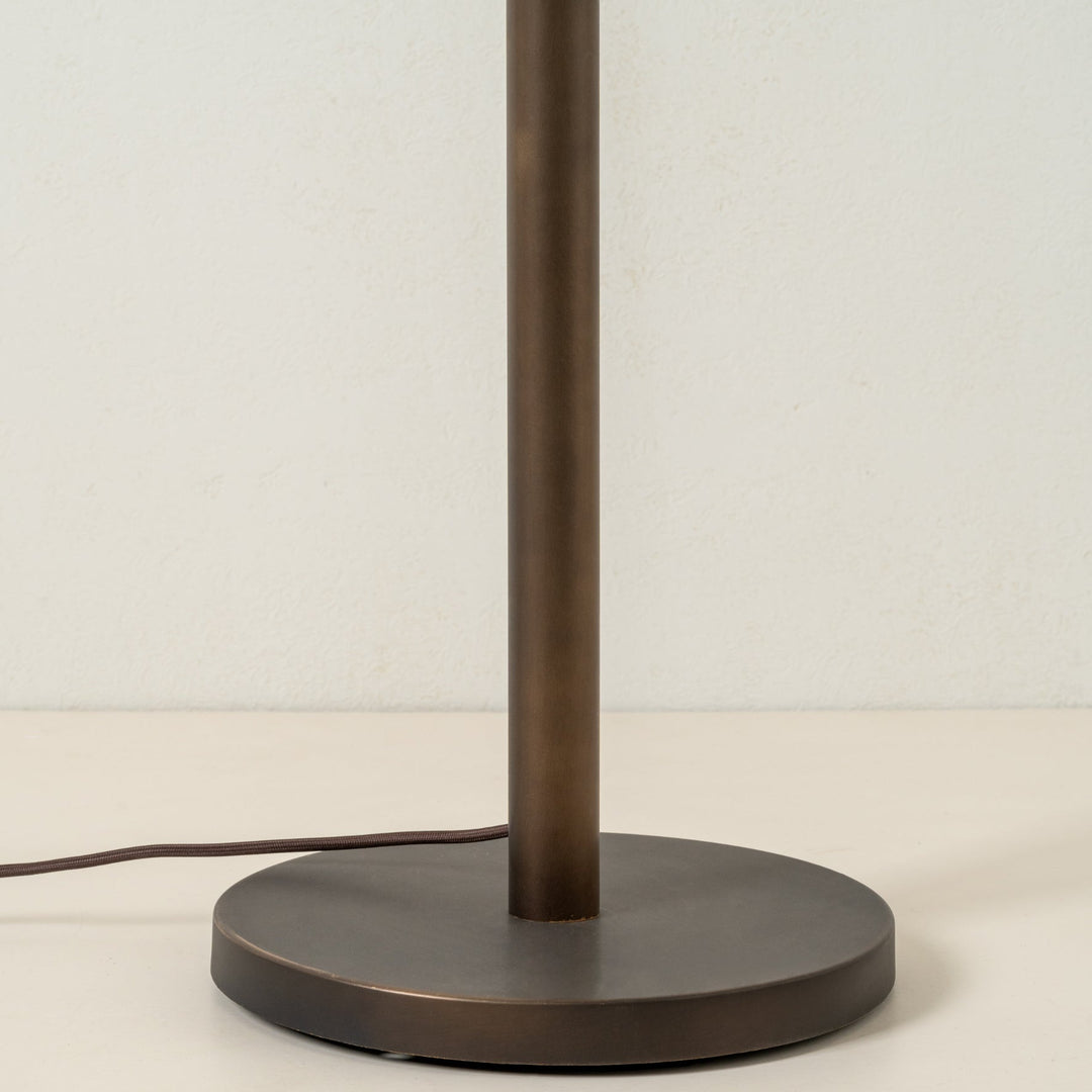 Cavilon Modern Floor Lamp - Slim Profile and Soft Shade Contemporary Metal Lighting for Bedroom
